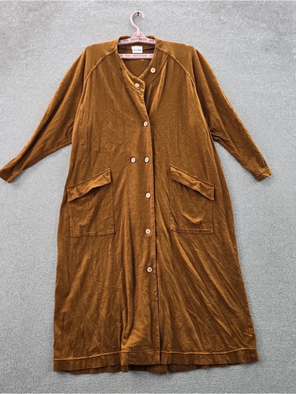 Free People Rust Brown Knit Cardigan